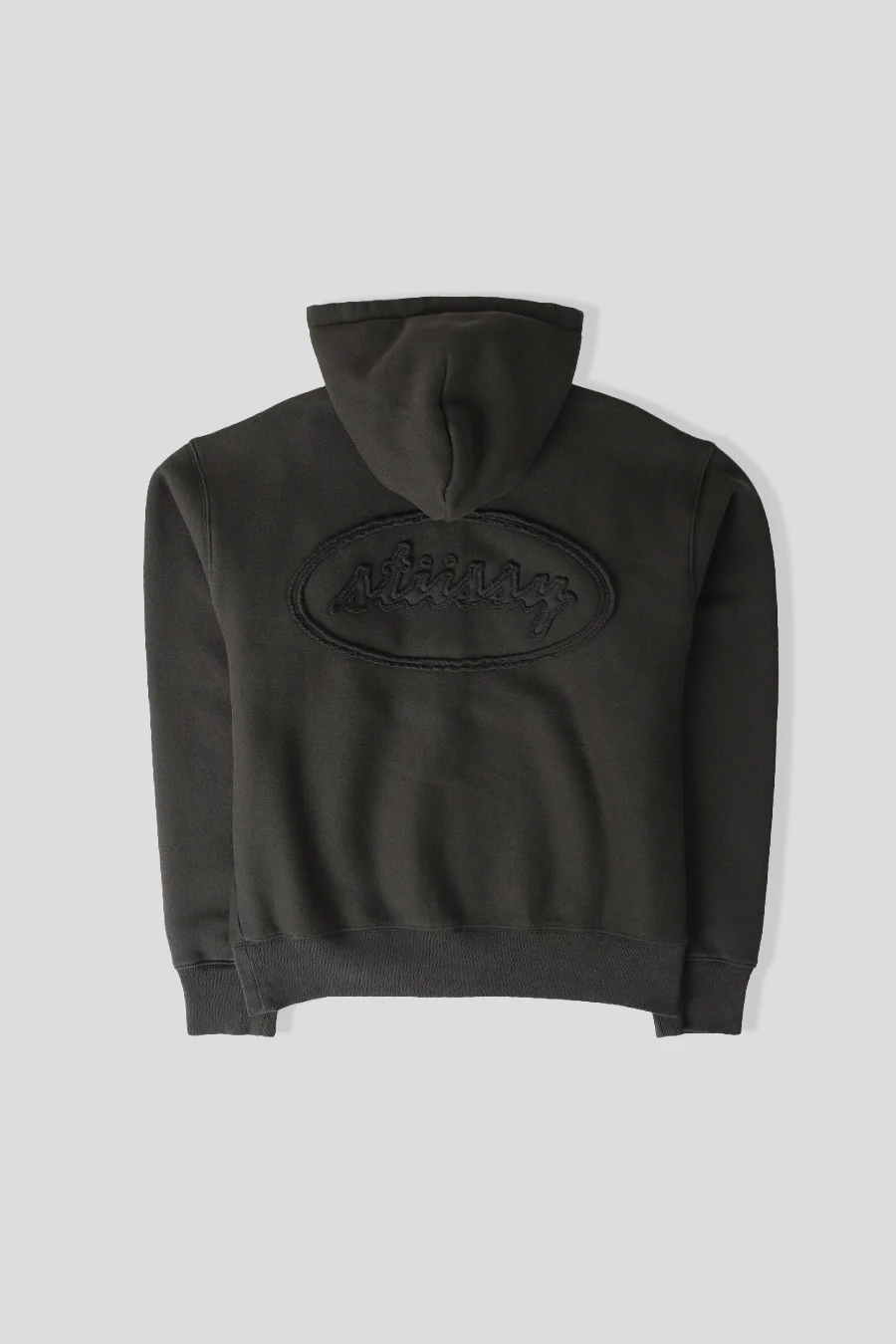 HOODIE ZIP CURSIVE APPLIQUE NOIR - Image 3