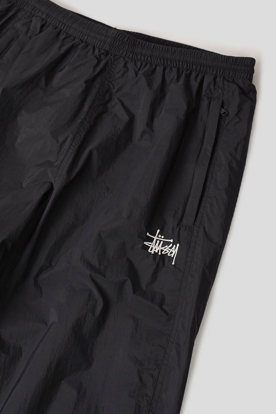 PANTALON NYLON TRACK NOIR - Image 2