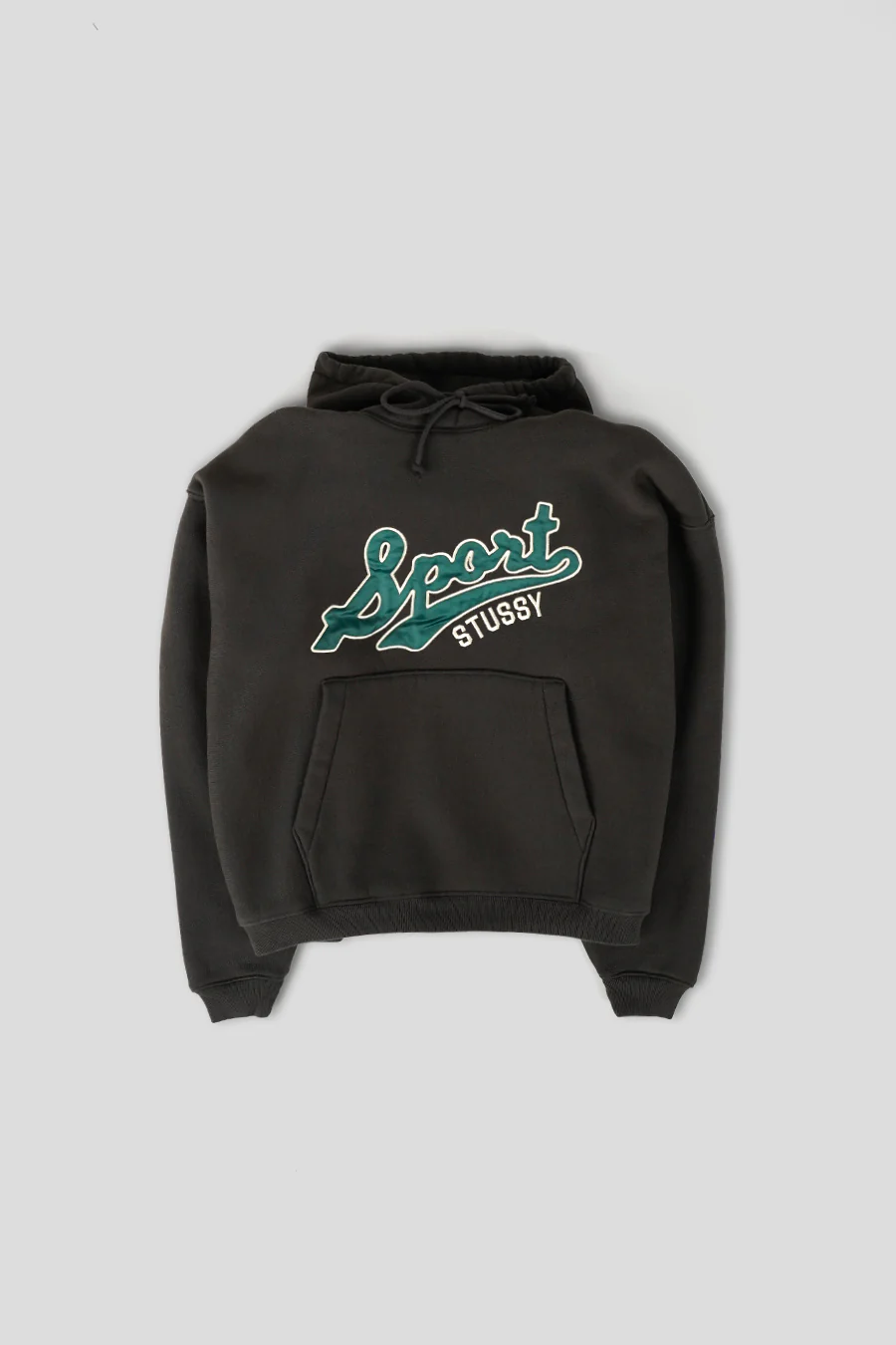 HOODIE SATIN PATCH OVERSIZED NOIR