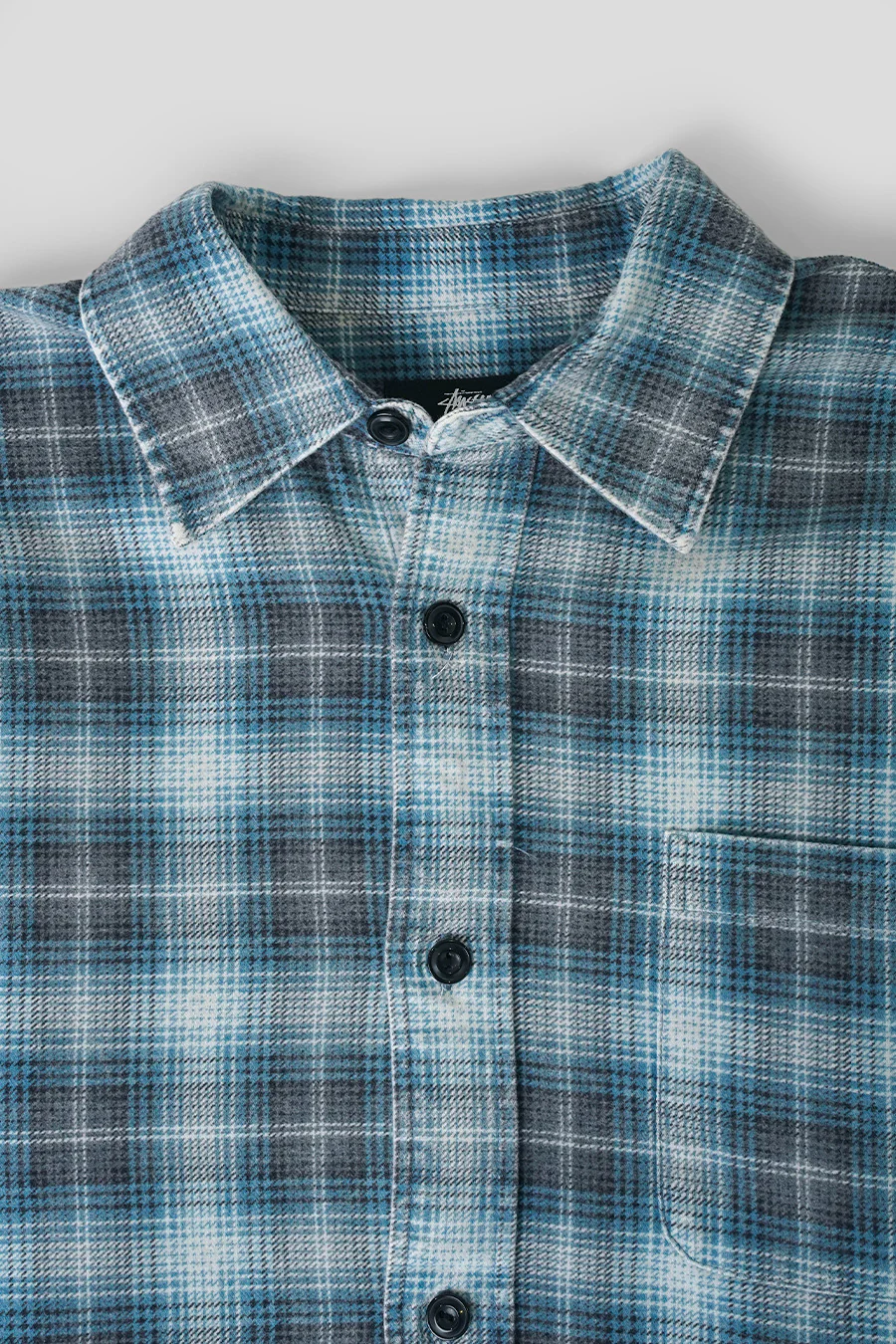 CHEMISE MANCHES LONGUES DEX PLAID BLEUE - Image 2