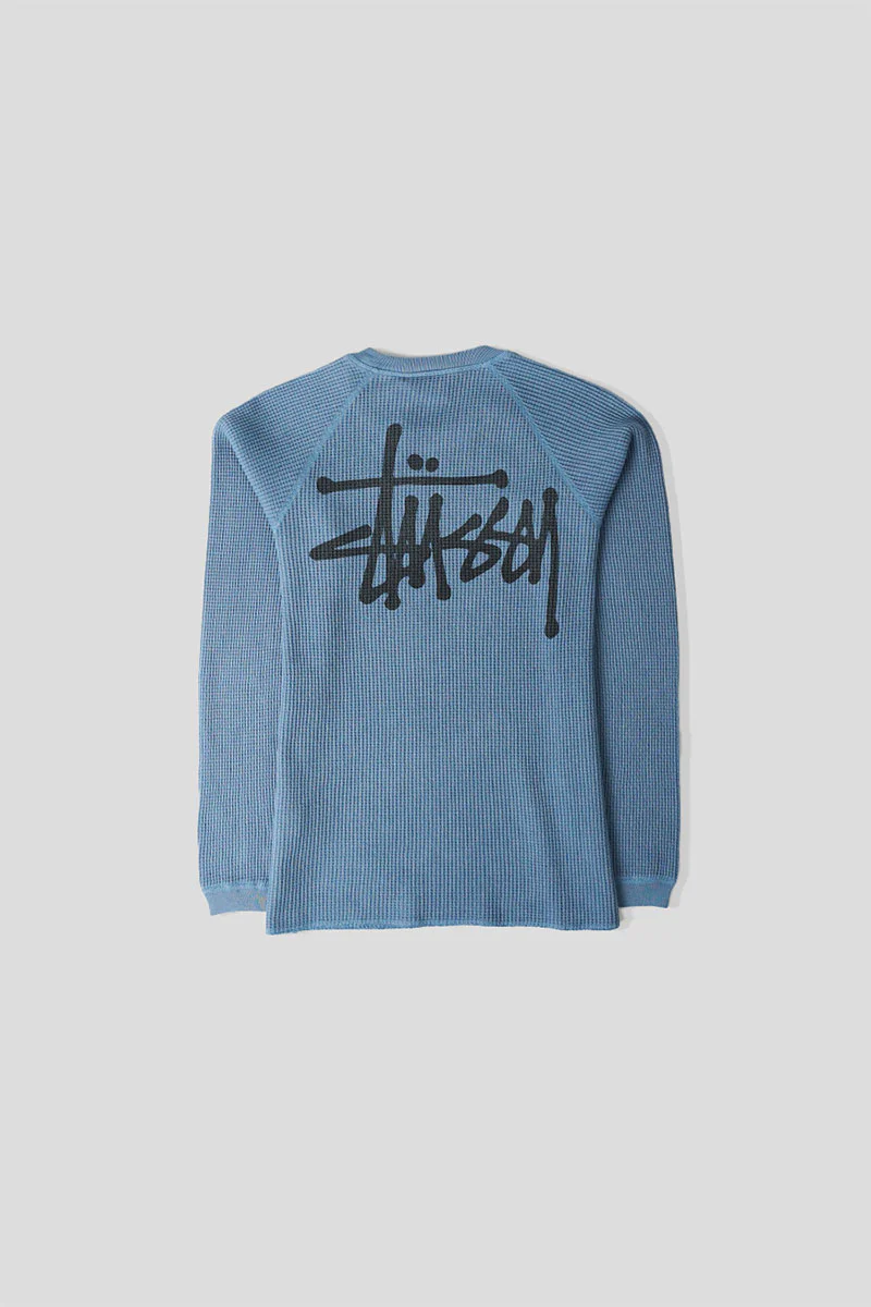 SWEAT-SHIRT RAGLAN THERMAL BASIC STOCK BLEU - Image 3
