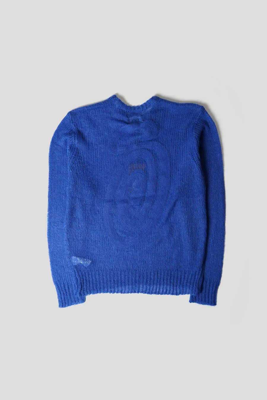 PULL-OVER S AMPLE EN MAILLE BLEU - Image 3