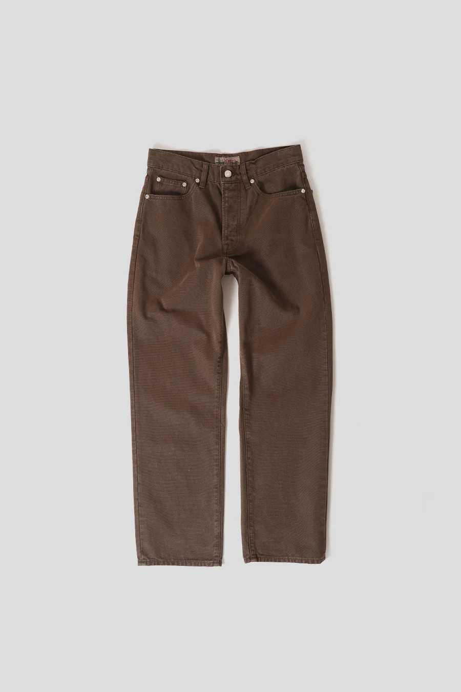 JEAN CLASSIC WASHED CANVAS MARRON