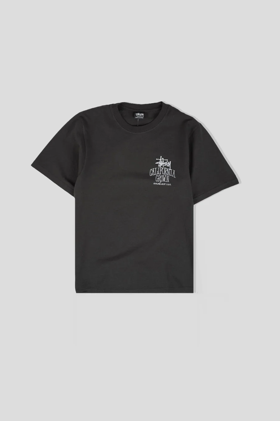 T-SHIRT CALI GROWN PIG. DYED NOIR DÉCOLORÉ