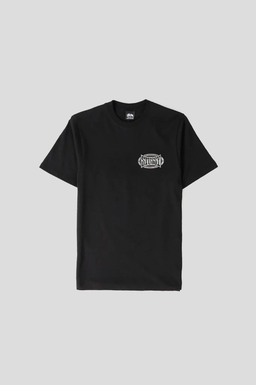 T-SHIRT CHAMPION OVAL PIG. DYED NOIR DÉLAVÉ