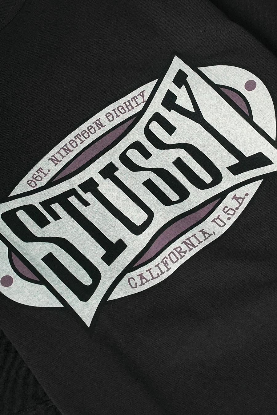 T-SHIRT CHAMPION OVAL PIG. DYED NOIR DÉLAVÉ - Image 4