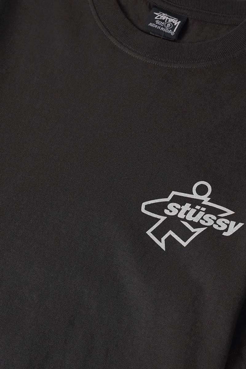 T-SHIRT SURF SIZE PIG. DYED NOIR DÉLAVÉ - Image 2