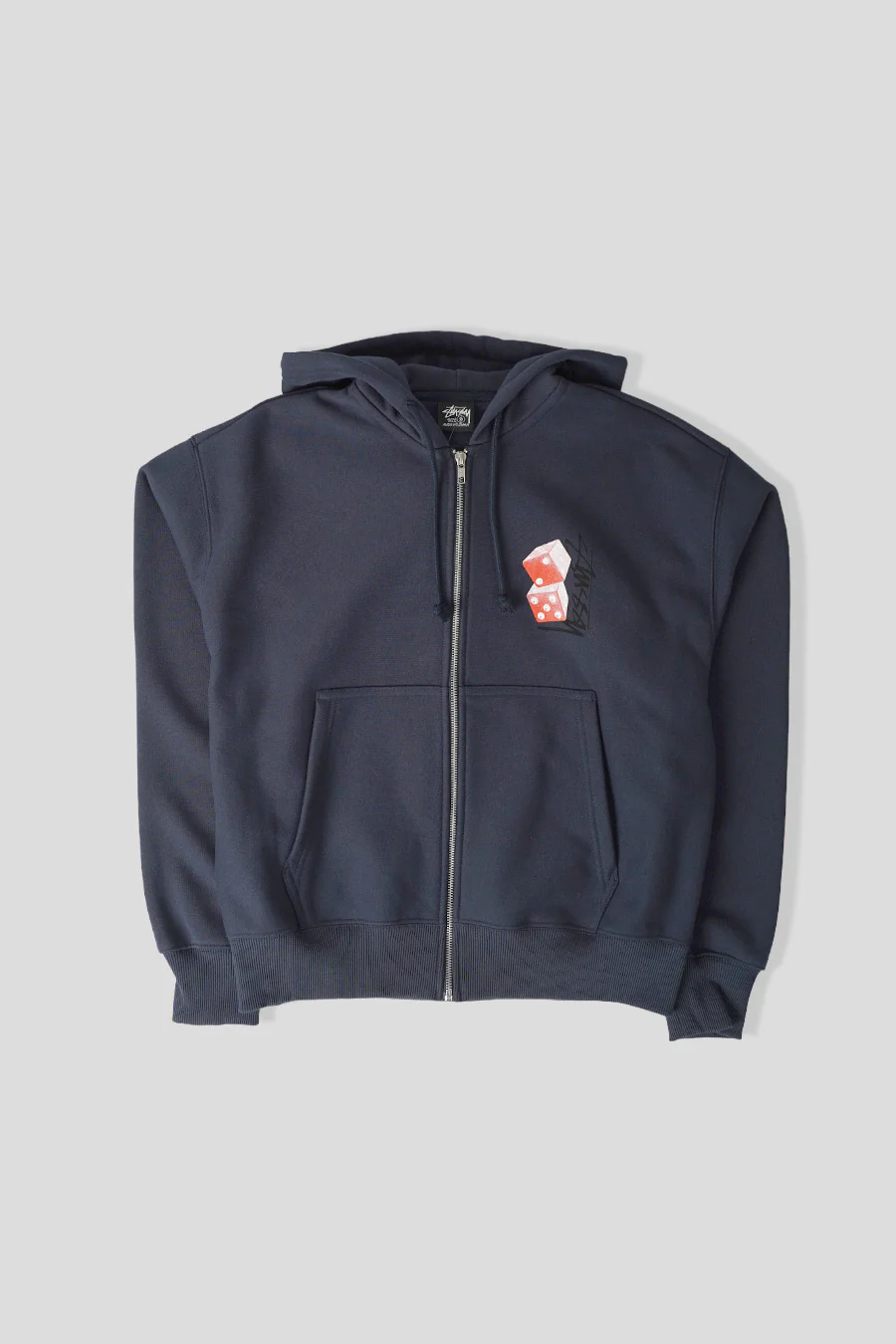 HOODIE ZIP TALL DICE BLEU MARINE