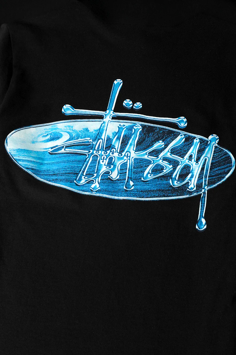 T-SHIRT WAVE OVAL NOIR - Image 2