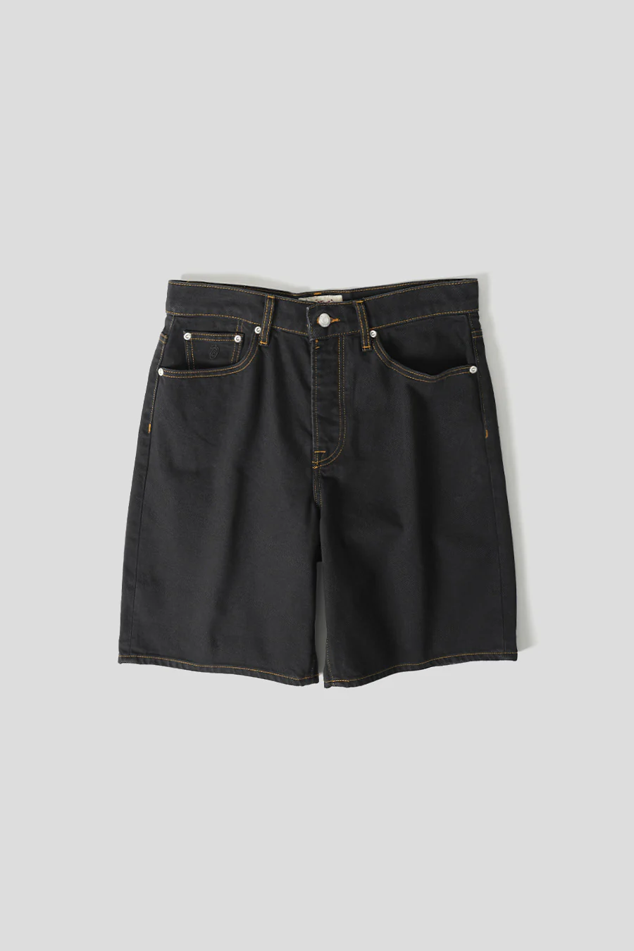 SHORT BIG OL EN DENIM NOIR DÉLAVÉ